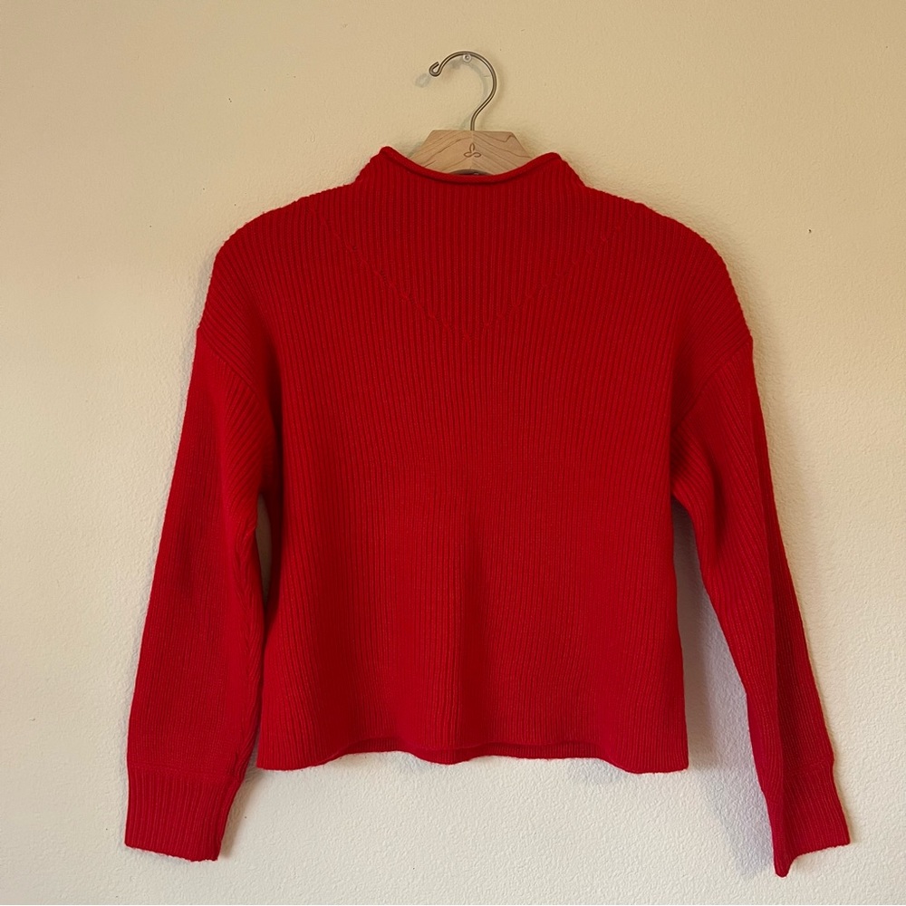 Forever 21 beautiful Red mock neck knit sweater.